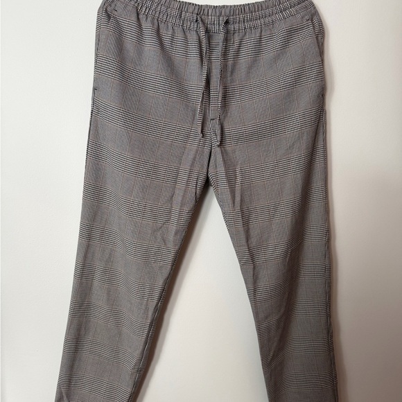 H&M Pants - Gray Plaid Drawstring Men’s Pants